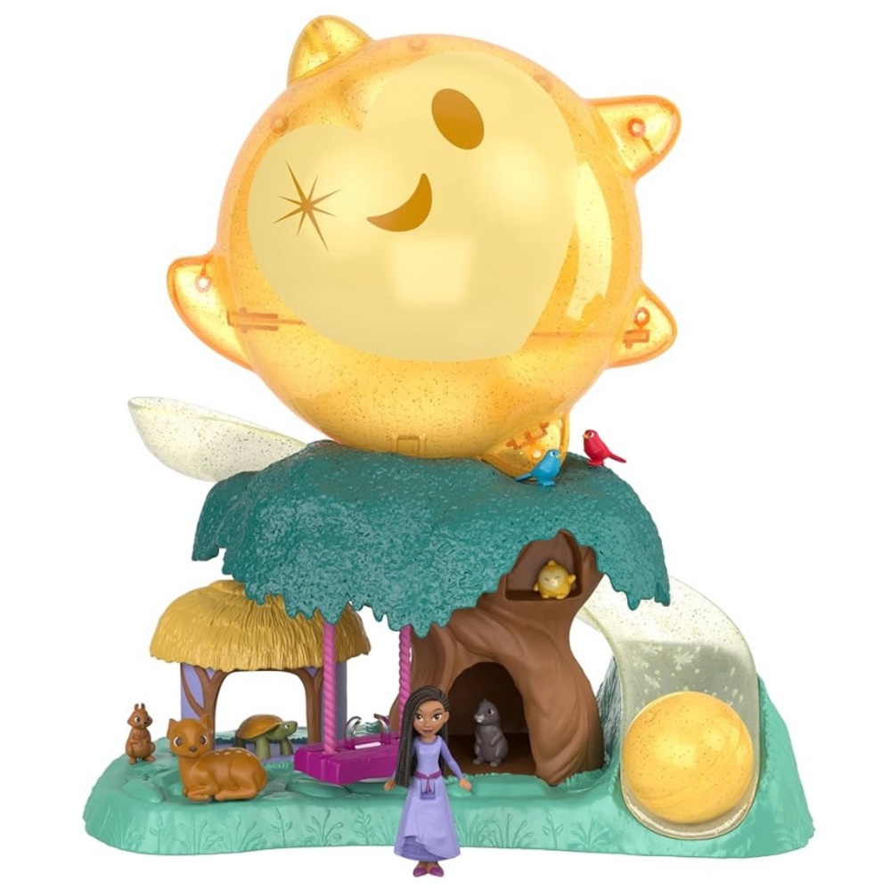 Mattel Disney Wish Magical Star Playset with Asha Mini Doll & 7 Surprise Orbs